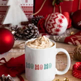 Ho Ho Ho Christmas Mug - 11oz Christmas Mug | XmasMugs.com