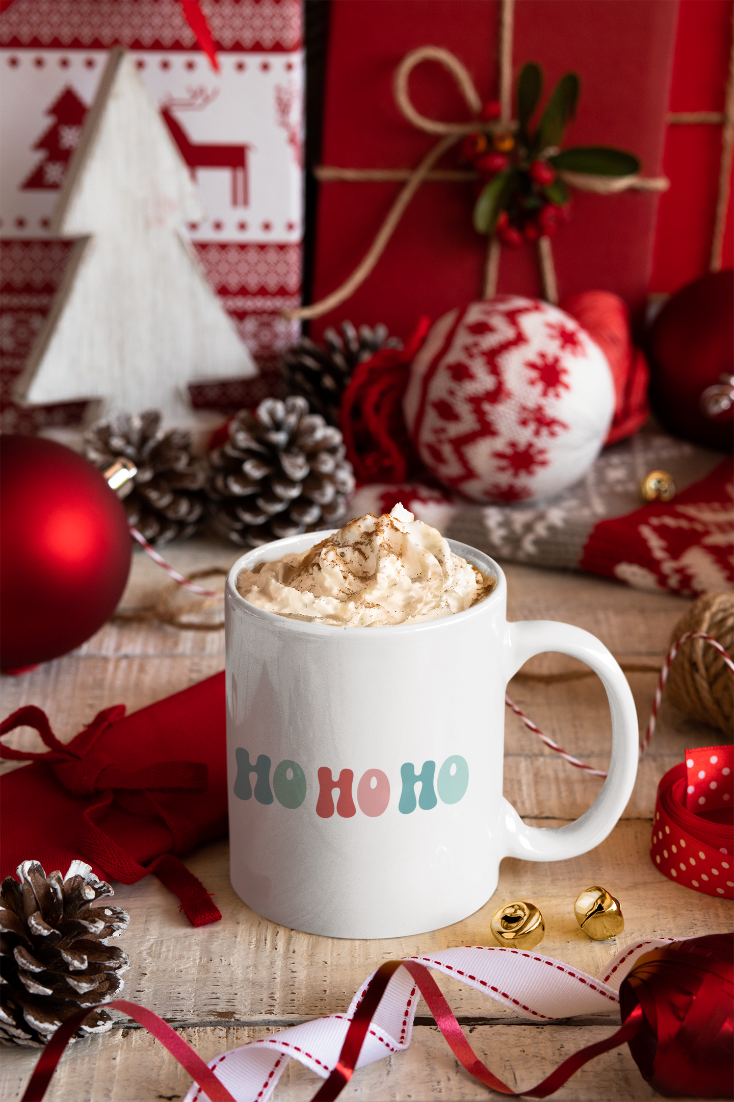 Ho Ho Ho Christmas Mug - 11oz Christmas Mug | XmasMugs.com