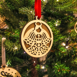Angel Wood Christmas Decoration