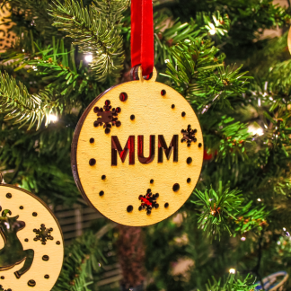 Mum Red Christmas Decoration