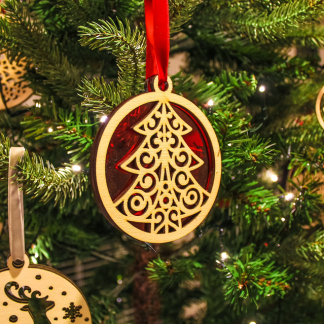 Red Tree Christmas Decoration