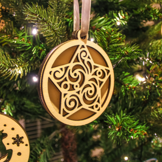 Star Wood Christmas Decoration